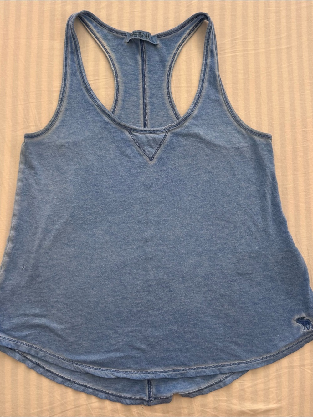 Abercrombie Y2K Blue Racerback Tank Top - Lightweight Women's Tank